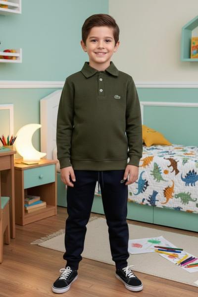 LACOSTE İKİ İPLİK ŞARDONLU GÖMLEK YAKA ERKEK TARZ TAKIM Koyu Yeşil