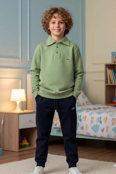 LACOSTE İKİ İPLİK ŞARDONLU GÖMLEK YAKA ERKEK TARZ TAKIM Yeşil