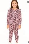 LEOPAR DESENLİ OMUZ FIRFIRLI KIZ TAKIM LEOPAR PEMBE