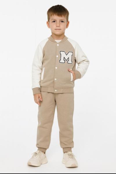 M YAZILI 3 İP ŞARDONLU KOLEJ MONT-TAKIM Taş Rengi