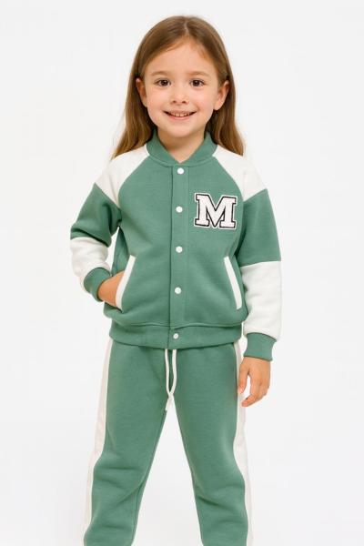 M YAZILI 3 İP ŞARDONLU KOLEJ MONT-TAKIM Yeşil