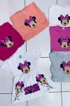 MİNNE MOUSE FİYONK PEMBE PUANLI FERMUAR DETAYLI KIZ ELBİSE Sarı