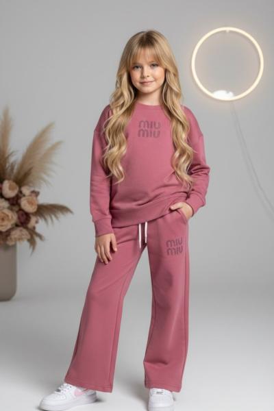 MIU TAŞLI KIZ EŞOFMAN TAKIMI  Gül