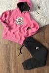 MONCLER ŞARDONLU EŞOFMAN TAKIMI Pembe