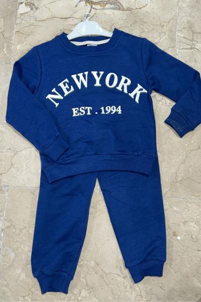 NEW YORK YAZILI EŞOFMAN TAKIMI  Lacivert