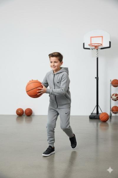 NK 3 İP ŞARDONLU TAM FERMUARLI EŞOFMAN TAKIMI  Gri