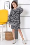 OWERSAYS LEOPARLI TRİKO ETEKLİ TAKIM Gri