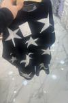 OWERSAYS TRİKO YILDIZLI PANTALONLU TAKIM  Siyah