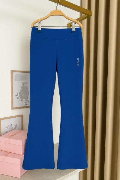 OYSHO KUMAŞ KIZ TAYT Saks Mavisi