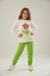 PAPATYA OK İŞARETLİ DESENLİ KIZ TARZ TAKIM Yeşil
