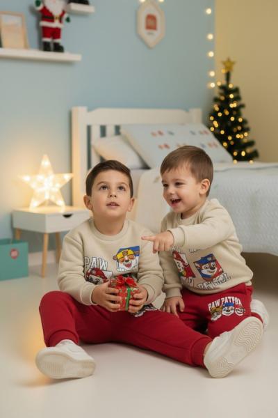 PAW PETROL 3 İP ŞARDONLU ERKEK TARZ TAKIM Kırmızı