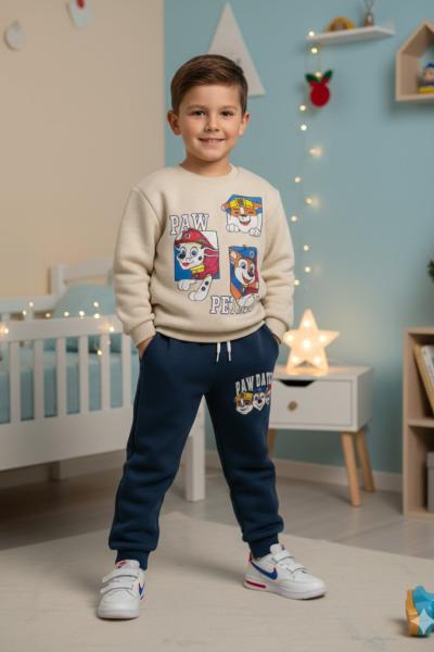 PAW PETROL 3 İP ŞARDONLU ERKEK TARZ TAKIM Lacivert