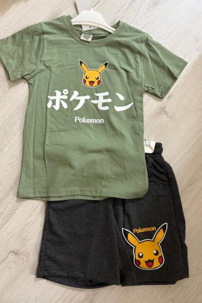 POKEMON ŞORTLU ERKEK TAKIM  Yeşil