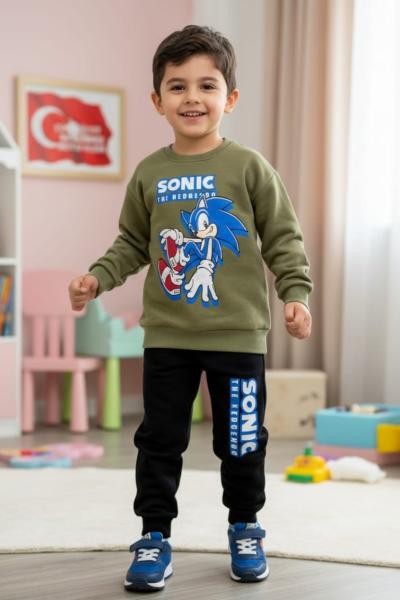 SONİC BASKILI ERKEK TAKIM Yeşil