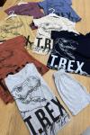 T.REX DİNOZORLU ŞORTLU ERKEK TAKIM  Bordo