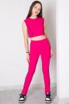 TARZ CROP FİTİLLİ TAYTLI  KIZ TAKIM  Fuşya