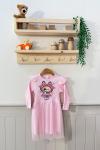 TEKLİ LABUBU TÜL KIZ ELBİSE Pembe