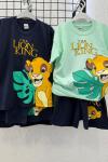 THE LION KING TEK YAPRAKLI ŞORTLU ERKEK TAKIM Lacivert