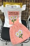 TİME TO DO WHAT ILOVE  PAPATYA ETEKLİ TAKIM Somon