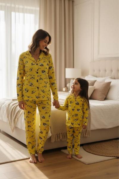 TWEETY SÜET ANNE PİJAMA TAKIMI  Sarı