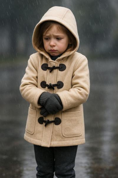 UNİSEX 3 DÜĞMELİ KAŞE KABAN  Krem