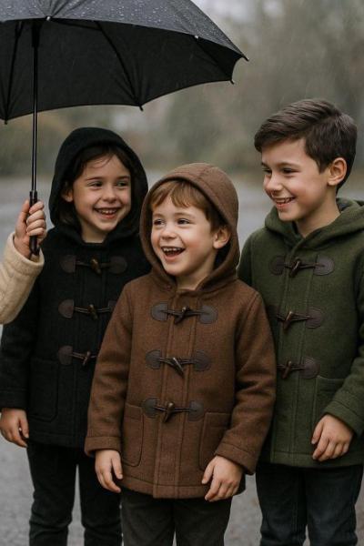 UNİSEX 3 DÜĞMELİ KAŞE KABAN  Gri