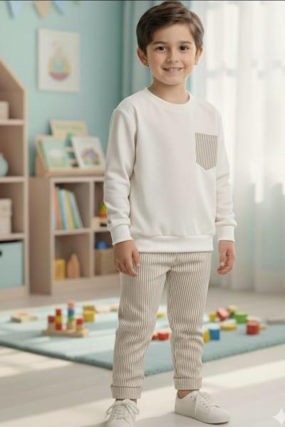 ÜST İKİ İP ALT SU YOLU TARZ ERKEK TAKIM Bej