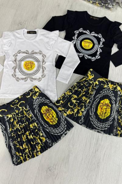 VERSACE UZUN KOL ETEKLİ TAKIM  Beyaz