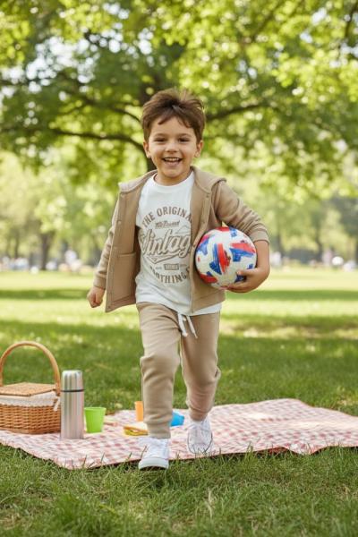 VİNTAGE İKİ İPLİK ÇITÇITLI 3LÜ ERKEK TAKIM Bej