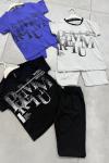 WEAR ESTD 2024 ERKEK ŞORTLU TAKIM  Siyah