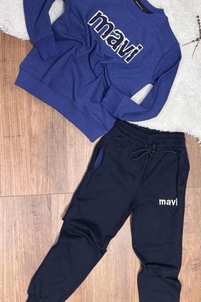 YENİ MAVİ İKİ İP ŞARDONLU TAKIM Lacivert