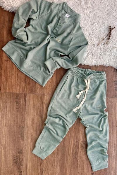 ZAR4 ÇAKIL TAŞI EŞOFMAN TAKIMI  Su Yeşili