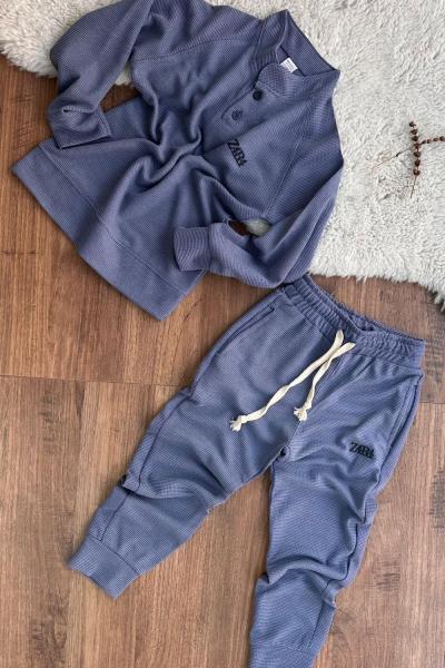 ZAR4 ÇAKIL TAŞI EŞOFMAN TAKIMI  Mavi