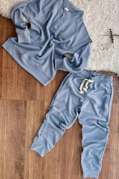 ZAR4 ÇAKIL TAŞI EŞOFMAN TAKIMI  Açık Mavi