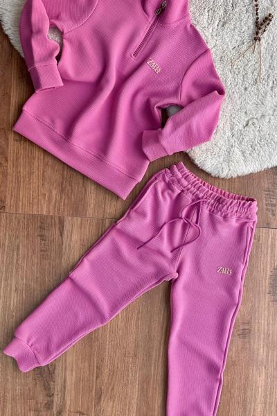 ZAR4 YARIM FERMUAR KIZ TAKIM Mürdüm