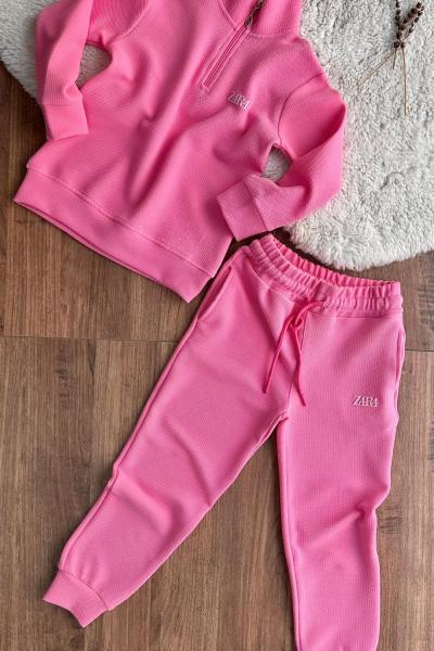ZAR4 YARIM FERMUAR KIZ TAKIM Pembe