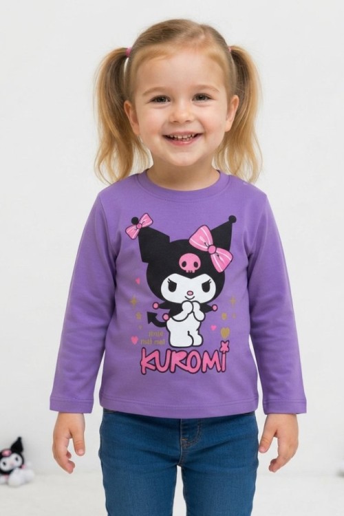 UTANAN KUROMİ UZUN KOL TEK SWEET  Mor