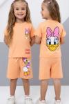 DAISY DUCK SIRT BASKILI ŞORTU TAKIM Somon