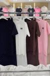 MIN MIN YAZILI HER YERİ TAŞLI KISAKOL ETEKLİ TAKIM Bej