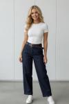 SADE  BEL KEMERLİ PAÇA KATLI PANTOLON Lacivert