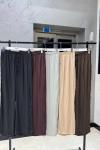 BELİ LASTİKLİ İPLİ SATEN PANTOLON  Bej
