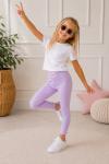 YÜKSEK BEL BARBİE ETİKETLİ DÜZ FİTİLLİ TAYT Lila