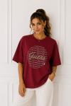 OVERSİZE YUVARLAK DESEN GUESS Bordo