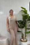 İNCE ASKILI SLOPET TAKIM  Krem