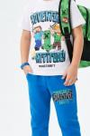 ADVENTURE YAZILI ALT PANTOLONU UZUN TAKIM  Mavi
