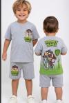 LOONEY TUNES YAZILI ŞORTLU TAKIM  Gri