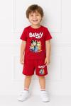 BLUEY YAZILI ŞORTLU TAKIM  Kırmızı