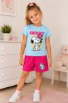 SNOOPY YAZILI ŞORTLU TAKIM  Mavi