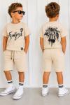 FREEKY STYLE SPACE ŞORTLU TAKIM  Krem