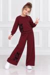 FİTİLLİ BURGU KUMAŞ YANDA 2 FİYONKLU TAKIM  Bordo